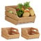 Relaxdays 2 x Universal Stapelkiste aus Bambus, offene Aufbewahrungsbox, stabil, Stapelbox, HxBxT: 20,5x27x38 cm, Bambusbox, natur