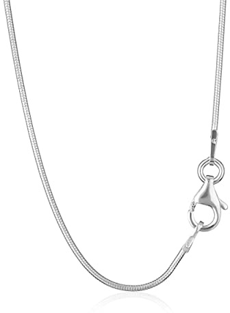 NKlaus Schlangenkette 925 Silber 70cm x 0,9mm filigranes Collier, 1 Stück | Gewicht 4,4g; elegante Halskette