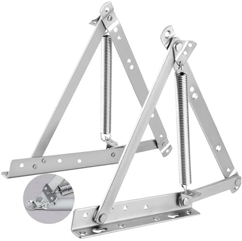 ANTEISI Große Scharniere zum Anheben von Sofas, Betten, Hebe- und Hochklappscharnieren, Scharniere für Holzkisten, Deckelstützscharniere, platzsparende DIY-Hardware-Scharniere