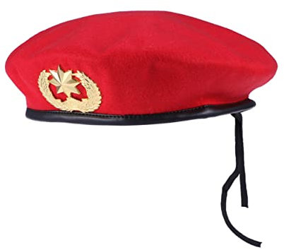 Gogogmee Warmer Hut Cosplay Matrosenmütze Rotes Barett Wollene Baskenmütze Admiral Mütze Hut Baskenmütze Für Männer Segelmütze Kapitänsmützen Für Damen Boot Hut Herbst Und Bootsmütze Mann
