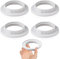 E14 Lamp Shade Reducer Ring, Plastic Screw Bulbs Lamp Holder Twist Lock Socket Replacement Ring, E14 Light Fitting Lampshade Washer Adaptor Converter,Pack of 4(White)
