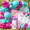 Ghirlanda di Palloncini Rosa Blu, 100 Pezzi Turchese Rosa Palloncino Ghirlanda con Palloncini Rosa Turchese per Matrimonio, Compleanno, San Valentino, Anniversario, Addio al Nubilato