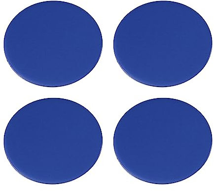 A ABSOPRO 45mm Voiture Roue Centre Moyeu Capuchons Autocollant Autocollant Brillant Bleu - 4 pcs