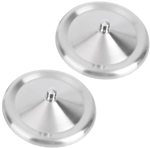 KOMUNJ 2 Stücke Edelstahl Tassendeckel Becherdeckel Glasabdeckung Becher Metalldeckel Staubdichte für Kaffee Bierkrug Weinglas Runder Deckel 10CM