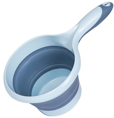Folding Water Ladle Household Water Scoops Collapsible Spoon Scoop Cup Bath Ladle Foldable Water Scoop Long Handle Dipper Spoons Water Scoop for Kitchen Bathroom Outdoor Dippers