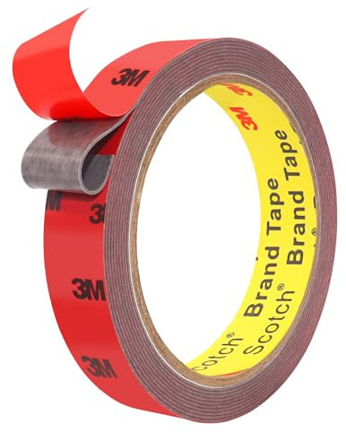 Gemi Doppelseitiges Klebeband, 20 mm x 3 m Doppelseitiges Klebeband Extra Stark,Wasserfest Klebeband Schwarz, Beidseitiges Klebeband Extra Stark Double für Heim Auto Büro Schlafzimmer Raum Wand Deko