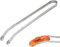 KFDDRN BBQ Grillzange Drehbar | Premium Wurst Grillzange Edelstahl mit Rädchen | Grillzange zum Servieren von Speisen | 38cm Hot Dog Zange | 2024 Neue Küchenhelfer für Camping-Kochzubehör