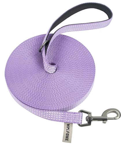 Wolfone Leichte Schleppleine 10m für Hunde,Lila