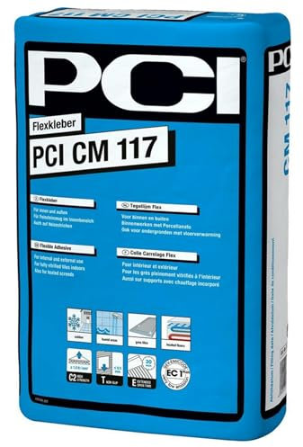 PCI CM 117 Colle flexible Gris 25 kg Mortier en couche mince pour la pose de carreaux en céramique et de dalles Sika