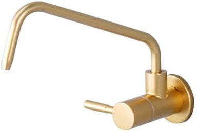 Grifo Pared Cocina para Osmosis Grifo Monomando Fregadero Rotación 360° Griferia Cocina,Oro Cepillado