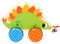 push and go auto mit tieren, spielzeug für fahrzeuge mit drache aus holz - spielzeug für auto schieben, fahrzeugspielzeug für kinderfahrzeuge, spielzeug für kinderfahrzeuge, handschiebeauto mit seil