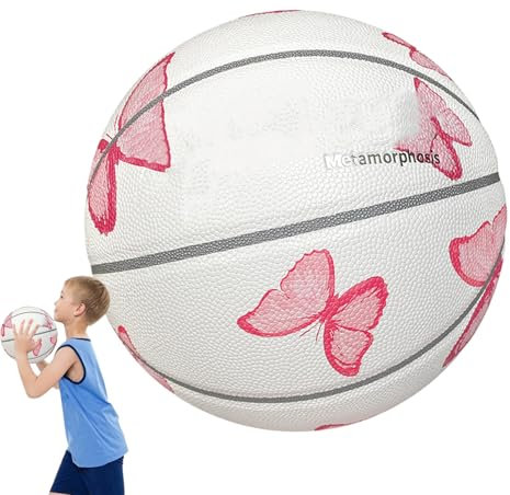 Ballon de basket d'extérieur - Design papillon léger - Accessoire de sport réutilisable pour la compétition, la vie quotidienne et l'entraînement
