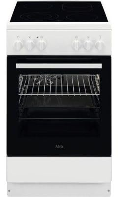 AEG CCB54091BW Standherd mit Glaskeramikkochfeld, 50 cm breit, 57 L, 8 Beheizungsarten