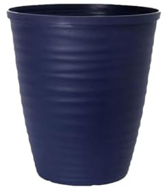 shopior Plastic Plant Pot | Heavy Duty Planter 15L | Indoor Outdoor Flower Pot | Weatherproof Garden Container with Drainage Holes | Decorative for Garden Patio Balcony (DARK BLUE, 28cm-Pack 1)