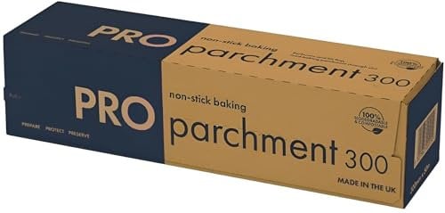 Baking Parchment Paper, Grease-Free Silicone Coated, Baking Paper Roll, Parchment Paper Standard Size, 300mm x 50m (Pack of 1)