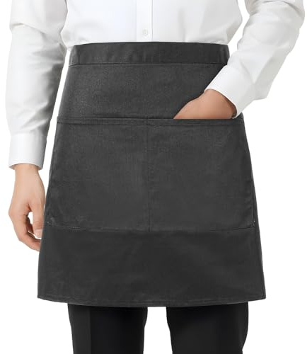 WJIAAA Taillenschürze Vorbinder Schürze mit 2 Taschen für Restaurant Bar