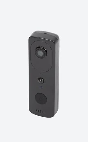 Générique WiFi Smart Video-Türklingel, Überwachungskamera, Schwarz, mit Montagehalterung und USB-Kabel, Nachtsicht, bidirektionale Kommunikation LSC Smart Connect (Tuya)