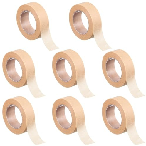BAHME 8 Rollen nose tape, Micropore Tape, Nasentape, Nose Tape, Nasen Tape, Tape Hautfarben, Mikroporen Band, Klebeband Wimpernverlängerung, Wasserfest, Atmungsaktiv, 1.25cm x 9.14m