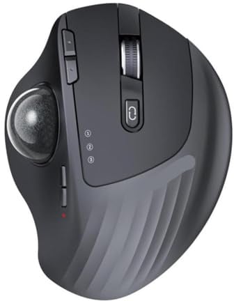 GRwzuPUEG Kabellose Trackball-Maus EM01 NL, kompatibel mit PC und Laptop(Black)