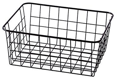 Stabiler kleiner Draht-Aufbewahrungskorb mit Küche, Lebensmittel, Speisekammer, Papiere, Home Office Schreibtischregal, Badezimmer, Waschküche, Regal, Schlafzimmer, Schlafzimmer, Schlafzimmer