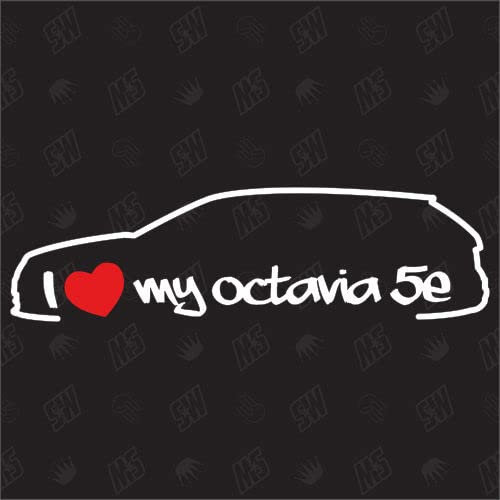 speedwerk-motorwear I Love My Octavia 5E Kombi - Sticker - Baujahr 2012