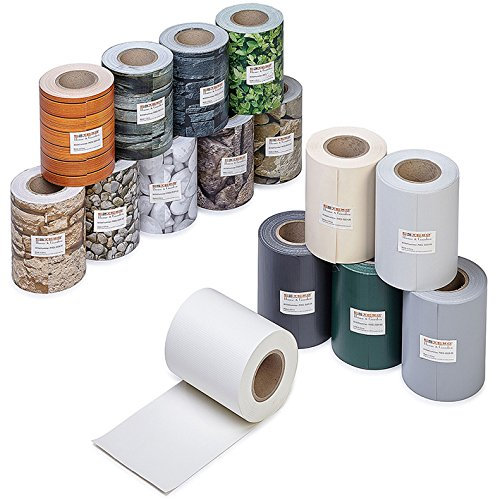 ESTEXO Profi Qualität PVC Sichtschutz-Streifen, Zaunblende, Folie, Doppelstabmatten, Zaun, Zaunfolie (70 Meter = 2 x 35 Meter, Marmorkies-Optik)