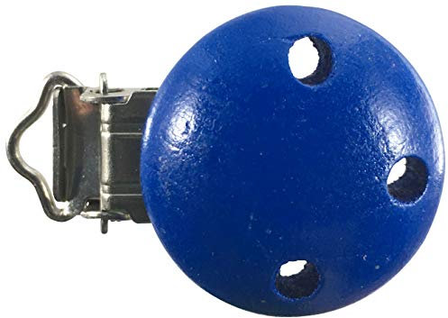 Schnullerclip Farbe Menge Auswahl Holz schadstofffrei Nuckelclip Baby Clip, Farbe:blau, Anzahl:1 Schnullerclip