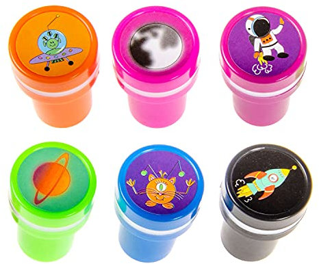 LG-Imports 12x Stempel Weltraum | Weltall | Space | Mitgebsel zum Kindergeburtstag