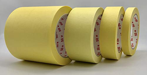generisch Kreppband Malerkrepp Abdeckband Abklebeband Kreppklebeband Malerband Breite: 19 mm, 30 mm, 50 mm, 100 mm; Länge: 50 m (100 mm x 50 m (0,06 €/m))