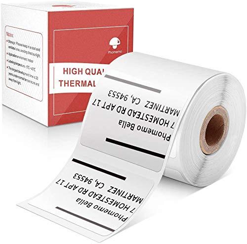 Phomemo M110 Selbstklebende Etiketten für M110/M220/M108, 50x30mm, 230 PCS | Phomemo Selbstklebende Thermodirekt Etiketten für Schule, Heim, Büro, Einzelhandel, für M110/M220/M221/M108/M250/M120, Weiß