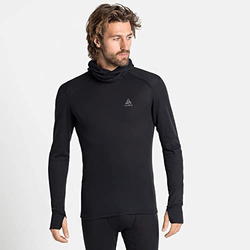 Odlo Herren Funktionsunterwäsche Langarm Shirt mit Facemask ACTIVE WARM ECO, black, S