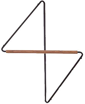 TentHome Eckgarderobe Möbel Wandgarderobe Metall Kleiderstange rustikaler Wandaufhänger Kleiderlüfter Holz Kleiderständer zur Wandmontage Garderobenhaken für Ecken Balkon Bad, Schwarz L- 80 x 100cm