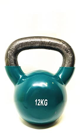 CLOUD FITNESS 12KG Vinyl Coated Cast Iron Kettlebell Green