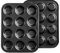 CANDeal 2er Set Muffinform Kohlenstoffstahl Backform für 12 Muffins, Muffin Backblech 20 x 25 cm, Cupcake Formen Antihaftbeschichtet