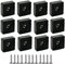 THETAG Furniture Pads, Floor Protector with Rubber Feet for Furniture, Chair Leg Protectors, Wood Floor Protectors, 12pcs (Black)