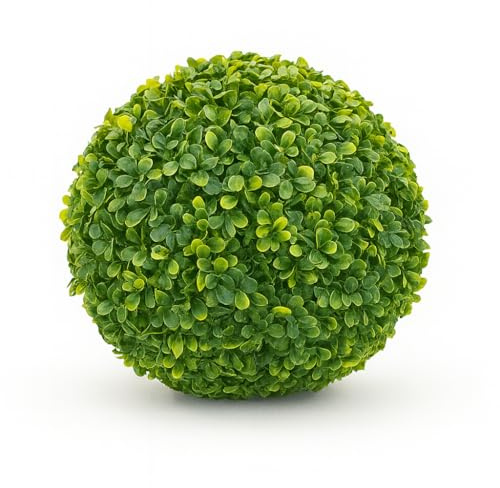 eacommerce Sfera di Bosso Sintetica Palla Artificiale Buxus Arredamento da Giardino Colore Verde | Pianta decorativa (28 cm)