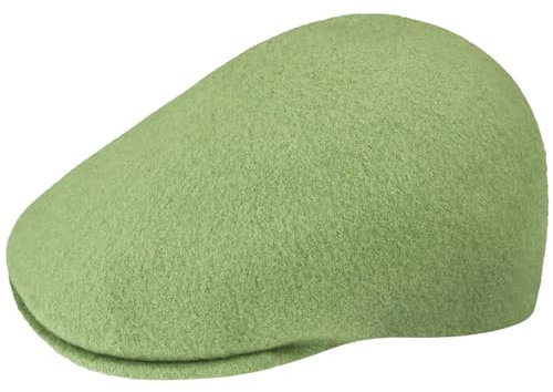 Kangol Seamless Wool Gatsby 507 Flatcap Schiebermütze Schnabelmütze Gatsbymütze Wollcap Schirmmütze (L (58-59 cm) - grün)