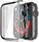 Recata 2 Pièces Transparent PC Coque Compatible avec Apple Watch Series 9 (2023) Serie 8 Serie 7 41mm avec Protection ecran en Verre Trempé, HD Clair Ultra Mince Anti-Choc Protection iWatch