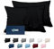 Dreamzie Fundas de Almohada (Juego de 2) - para Las Almohadas 40 x 70 cm, Negro, Microfibra (100% Poliéster) - Fundas de Cojines de Calidad con una Suavidad Incomparable