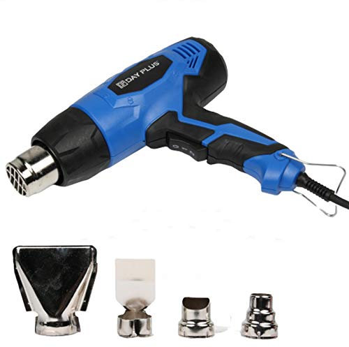 Heat Gun for Paint Stripping, 2000W Corded Handheld Hot Air Gun Temperatures Adjustable with 4 Nozzles Electric Heat Gun Power Tool for DIY Crafting, Wrapping, Embossing, Thawing, Bending