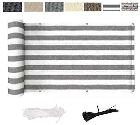 Amcerd Brise Vue sur Mesure 120x1000cm, Toile Brise Vue Balcon, UV Résistant Pare-Vue Brise étanche pour Jardin Extérieur avec Balcon