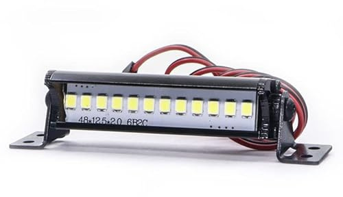 WANGCL Universal RC Car LED Light Bar 12LED 50mm for Remote Control Cars Accessories Compatible with TRX4 SCX10 D90