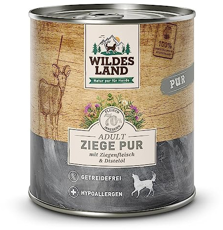 Wildes Land Nassfutter für Hunde, Ziegengeschmack, 6 x 400 g