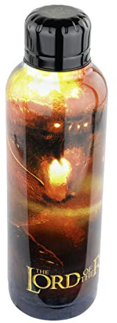 p:os El Señor de Los Anillos Botella de Acero Inoxidable para Niños y Adultos, Botella de Agua con Tapón de Rosca, Aprox. 515 Ml, de Doble Pared, A Prueba de Fugas, Apta para El Dióxido de Carbono