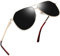 Joopin Klassische Sonnenbrille Herren Gold Schwarz, Moderne Sonnenbrille Polarisiert Damen Groß Unisex Sunglasses Men Women Für Autofahren und Outdoor-Aktivitäten (Gold-Schwarz)