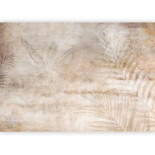 murando PREMIUM Papier peint Palmier Feuilles 150x105 cm Décoration Murale XXL Poster Tableaux Muraux Tapisserie Photo Palmier Motif végétal Nature Aspect Béton beige b-A-10289-a-a