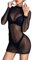 wlertcop Womens Sheer Mesh Swimsuit Cover Ups Women's Dress ，Sexy Black Dresses for Women Bikini Up Long Sleeve Summer Beachwear Translucent