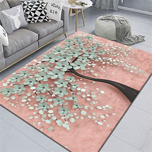 Teppich waschbar deko jugendzimmer Jungen Weiches und bequemes rosa Blumen Schlafzimmer Teppich mädchen Zimmer zubehör flokati Teppich waschbar 200x300cm