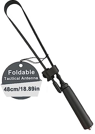 BAOFENG UV-5R - Antena táctica Plegable para Radio bidireccional GMRS de 48 cm, Doble Banda, VHF, UHF, SMA, Hembra, portátil, Compatible con BF-F8HP UV-82HP DM-1701 (Paquete de 1)