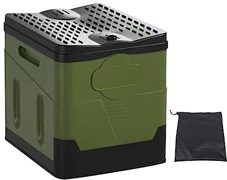 KOBONA Camping Toilet,Outdoor Portable Toilet for Adults Collapsible with Comfortable Seat & Lid,Campervan Toilet,Emergency Toilet,Travel Toilet Bucket Loo,Perfect for Car,Camping,Trip